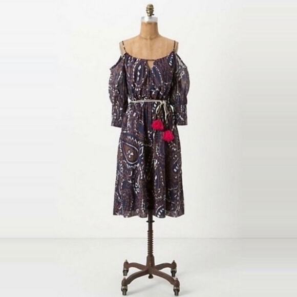Anthropologie Vanessa Virginia Convivial Midi Dress size 2 - Picture 1 of 15
